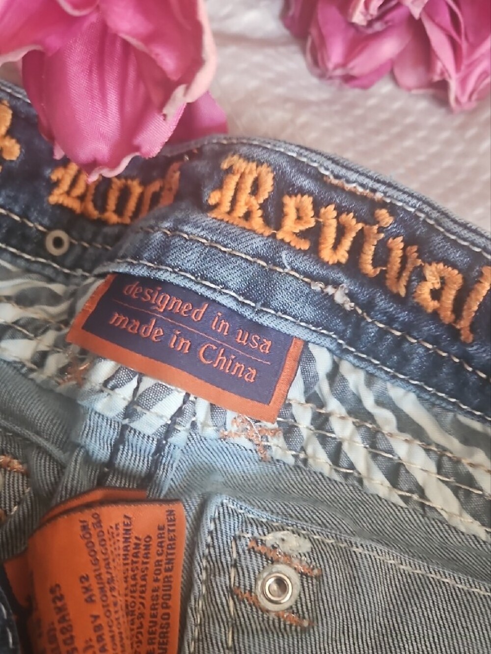 Rock Revival Women's Light Blue Barby Ankle Skinny Jeans Fleur Sz26 *flawed - Picture 5 of 16